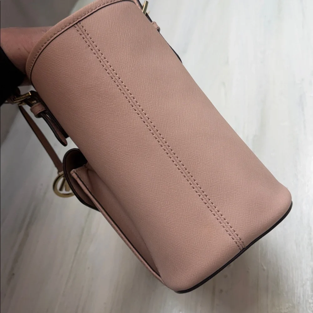 Michael Kors Jet Set Medium Saffiano Leather Pocket Tote Bag Soft Pink - Picture 8 of 16